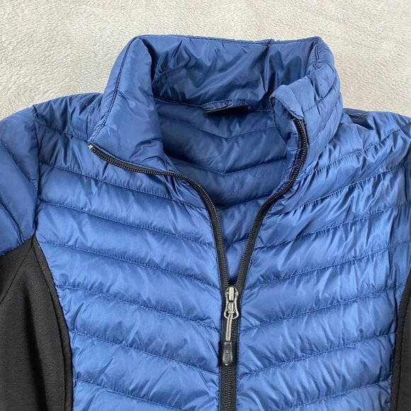 32 Degrees Heat Women's Down Puffer Jacket XS Blue & Black Quilted Winter - Picture 4 of 9